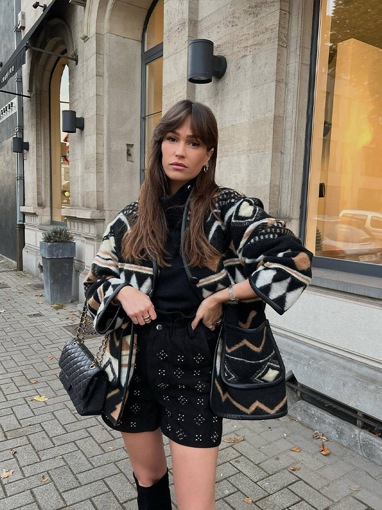 Damen Herbstjacke mit Print – Amaris