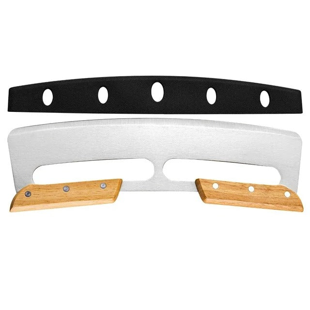 Großer Pizzaschneider mit gewölbtem Edelstahlmesser (35 cm) - Bruno