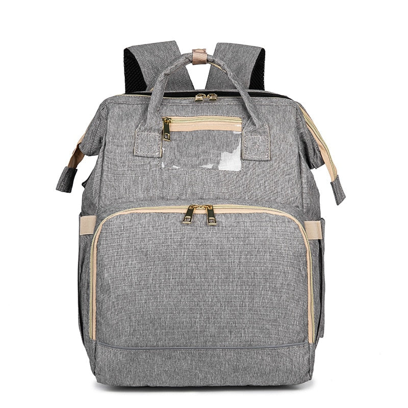 Convertible Baby Wickelrucksack mit Faltbarem Babybett – Wasserdichtes Multi-Taschen-Design