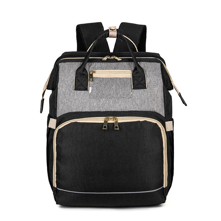 Convertible Baby Wickelrucksack mit Faltbarem Babybett – Wasserdichtes Multi-Taschen-Design