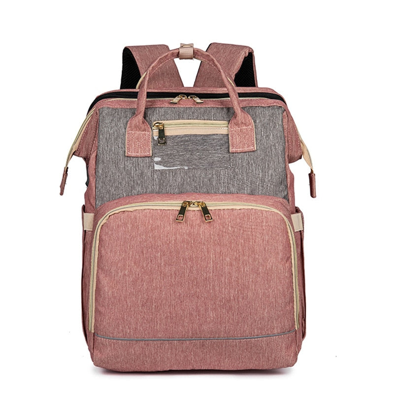 Convertible Baby Wickelrucksack mit Faltbarem Babybett – Wasserdichtes Multi-Taschen-Design