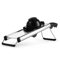 Mandoline Gemüsehobel Edelstahl, schwarz, verstellbar, Küchengerät für präzises Schneiden