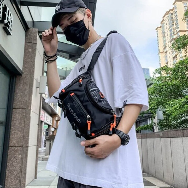 Wasserdichte Herren-Bauch- und Schultertasche – Multifunktionale Reise- und Outdoor-Tasche