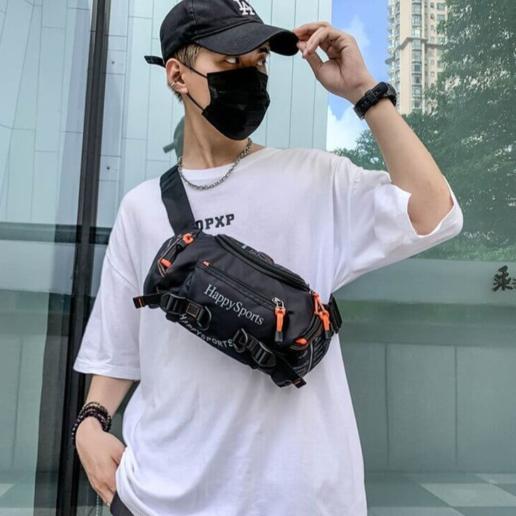 Wasserdichte Herren-Bauch- und Schultertasche – Multifunktionale Reise- und Outdoor-Tasche