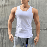 Ärmelloses Herren Fitness T-Shirt aus atmungsaktivem Material – Nico