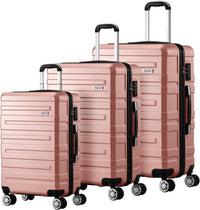 3-teiliges Hartschalen-Spinner-Kofferset mit TSA-Schloss und Organisiertem Innenraum