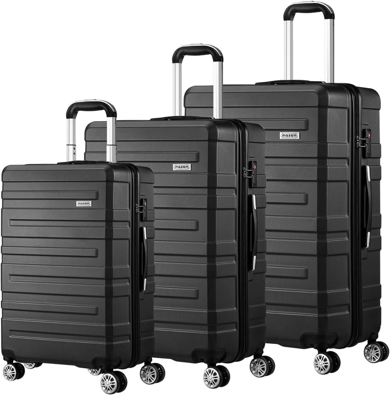 3-teiliges Hartschalen-Spinner-Kofferset mit TSA-Schloss und Organisiertem Innenraum