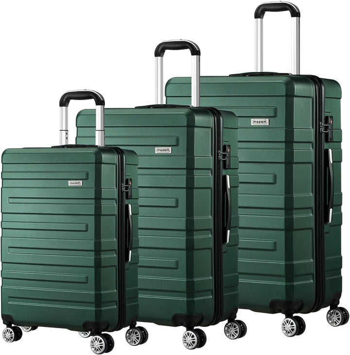 3-teiliges Hartschalen-Spinner-Kofferset mit TSA-Schloss und Organisiertem Innenraum