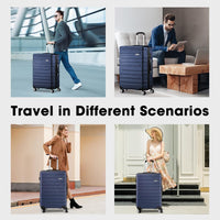 3-teiliges Hartschalen-Spinner-Kofferset mit TSA-Schloss und Organisiertem Innenraum