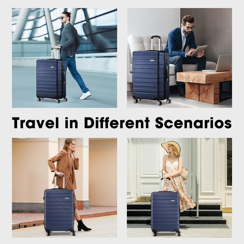 3-teiliges Hartschalen-Spinner-Kofferset mit TSA-Schloss und Organisiertem Innenraum