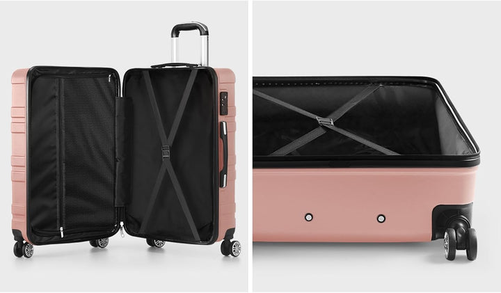 3-teiliges Hartschalen-Spinner-Kofferset mit TSA-Schloss und Organisiertem Innenraum