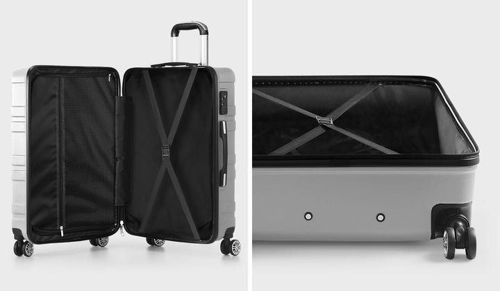 3-teiliges Hartschalen-Spinner-Kofferset mit TSA-Schloss und Organisiertem Innenraum