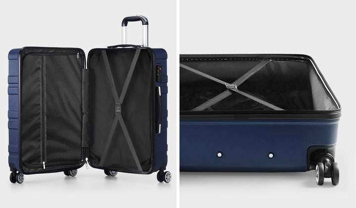 3-teiliges Hartschalen-Spinner-Kofferset mit TSA-Schloss und Organisiertem Innenraum