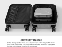 3-teiliges Hartschalen-Spinner-Kofferset mit TSA-Schloss und Organisiertem Innenraum