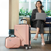 Kompaktes 2-teiliges Handgepäck-Set mit Trolley-Tasche und Spinner-Rädern – JetTrek