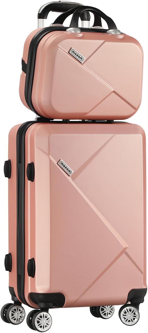 Kompaktes 2-teiliges Handgepäck-Set mit Trolley-Tasche und Spinner-Rädern – JetTrek