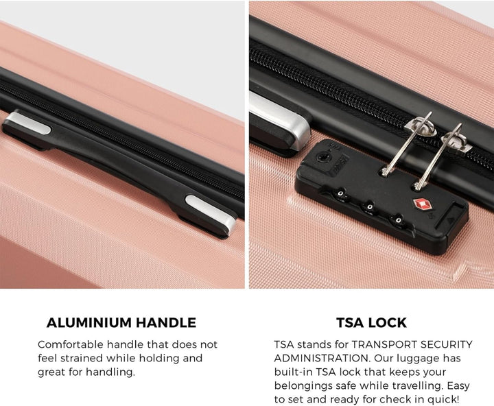 Kompaktes 2-teiliges Handgepäck-Set mit Trolley-Tasche und Spinner-Rädern – JetTrek