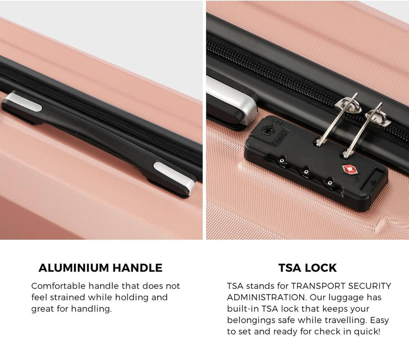 Kompaktes 2-teiliges Handgepäck-Set mit Trolley-Tasche und Spinner-Rädern – JetTrek