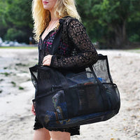 Faltbare Mesh-Strandtasche mit 9 Fächern für Familientage