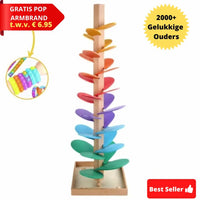 Musikalischer Klangbaum aus Holz – Lernspiel mit Murmelklängen