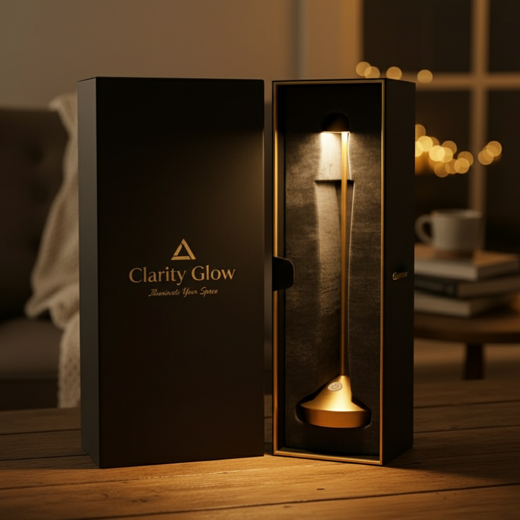 ClarityGlow – Wireless LED Table Lamp