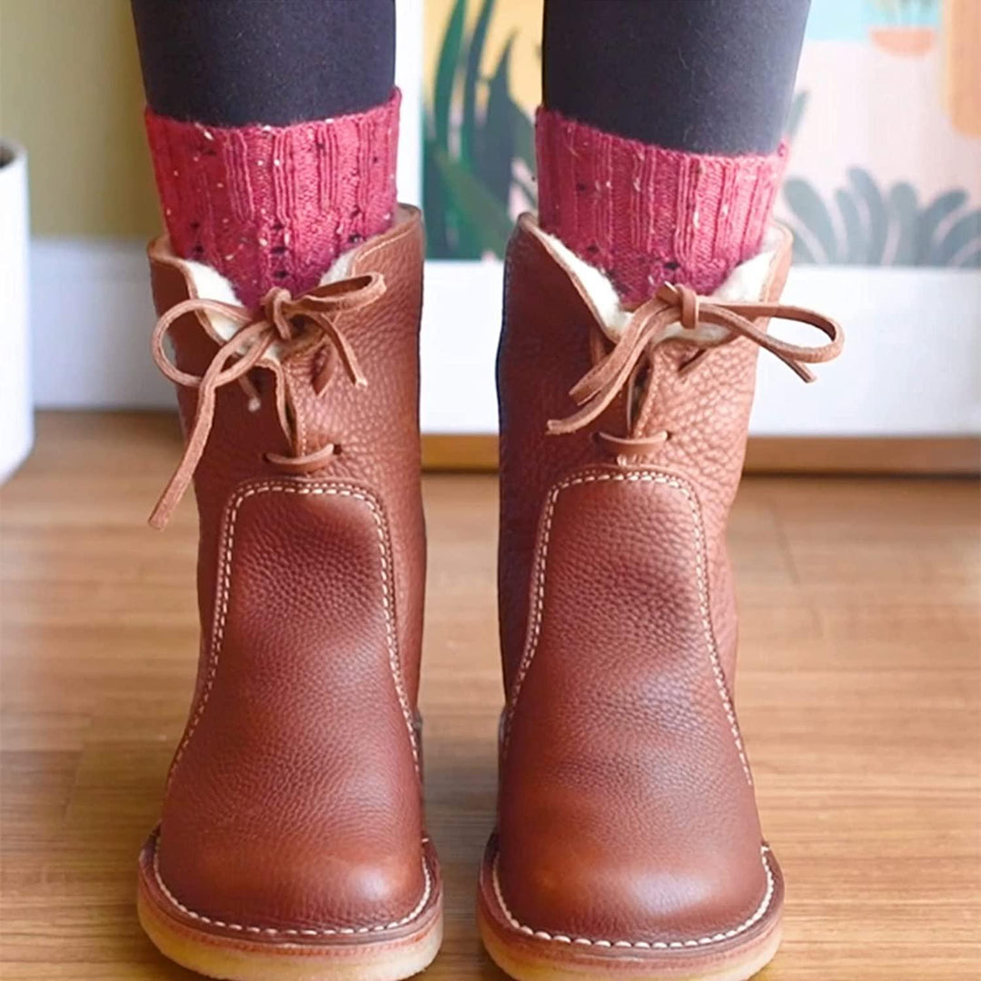 Damen Wasserfeste Stiefeletten mit warmer Fütterung – Natalja