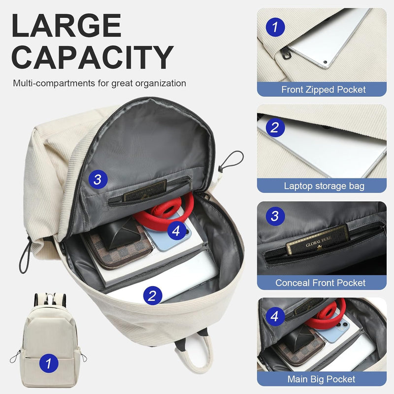 Leichte wasserabweisende Laptop-Rucksack mit mehreren Taschen – 15,6" TravelPro-Serie