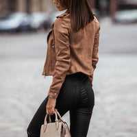 Herbstliches kurzes Damenjackett mit Reißverschluss - Noa