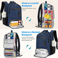 Wasserdichter Laptop- und Lunch-Rucksack mit USB-Anschluss – Multikompartiment-Reisetasche