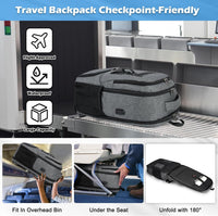 Wasserdichter Laptop- und Lunch-Rucksack mit USB-Anschluss – Multikompartiment-Reisetasche