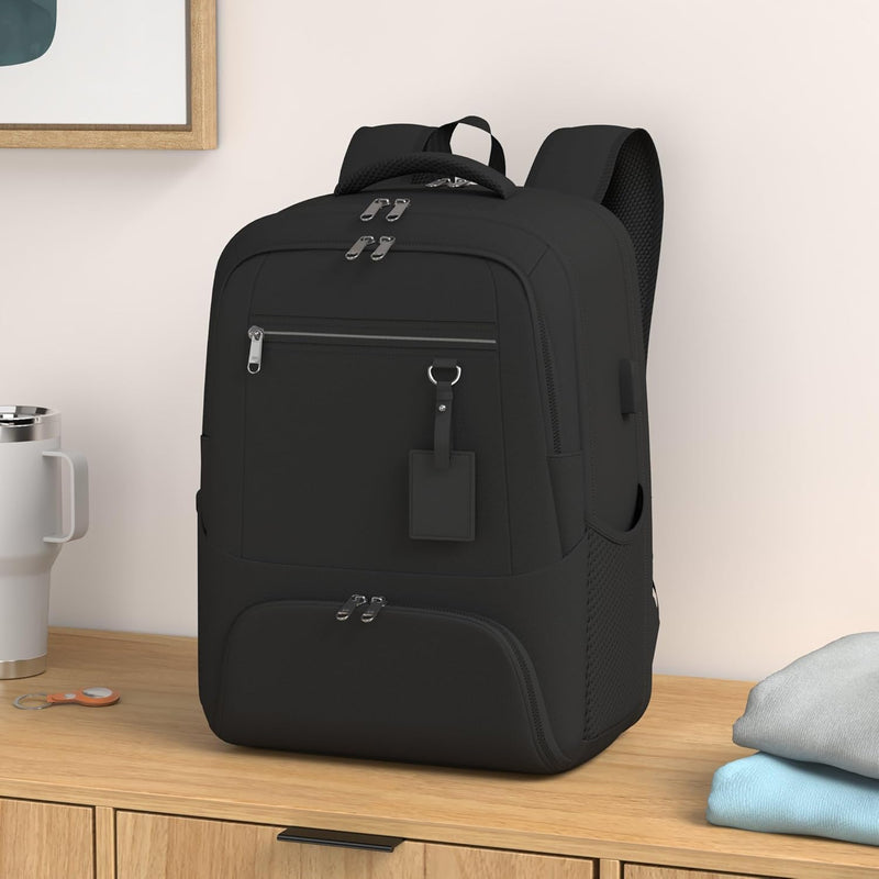 Wasserdichter Laptop- und Lunch-Rucksack mit USB-Anschluss – Multikompartiment-Reisetasche