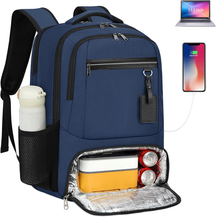Wasserdichter Laptop- und Lunch-Rucksack mit USB-Anschluss – Multikompartiment-Reisetasche