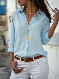 Lockeres Damen-Bluse mit Knopfleiste – Isabella