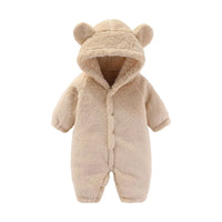 Winterlicher Teddy-Overall mit Ohren – Ultimativer Fleece-Komfort für Kinder
