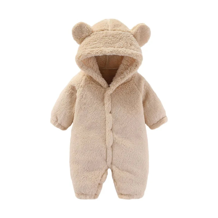 Winterlicher Teddy-Overall mit Ohren – Ultimativer Fleece-Komfort für Kinder