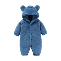 Winterlicher Teddy-Overall mit Ohren – Ultimativer Fleece-Komfort für Kinder