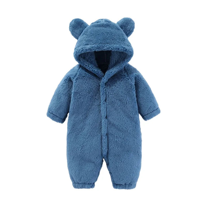 Winterlicher Teddy-Overall mit Ohren – Ultimativer Fleece-Komfort für Kinder