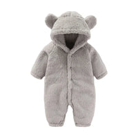 Winterlicher Teddy-Overall mit Ohren – Ultimativer Fleece-Komfort für Kinder