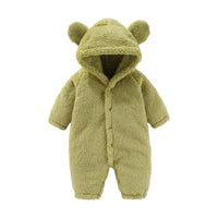 Winterlicher Teddy-Overall mit Ohren – Ultimativer Fleece-Komfort für Kinder