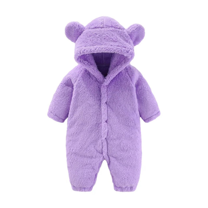 Winterlicher Teddy-Overall mit Ohren – Ultimativer Fleece-Komfort für Kinder