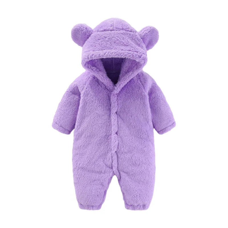 Winterlicher Teddy-Overall mit Ohren – Ultimativer Fleece-Komfort für Kinder