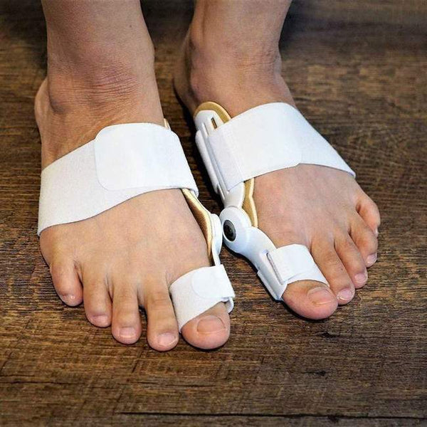 Orthopädischer Hallux-Valgus-Korrektor, weiß, für Fußkorrektur und Schmerzlinderung.