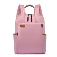Rosa Rucksack, wasserdicht, Laptopfach, stilvoll, Damen, Schule, Reisen, Freizeit, Polyester.