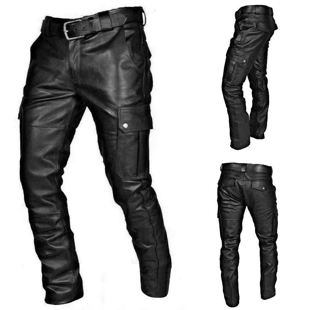 Herren Lederhose im Biker-Stil – RoadVance