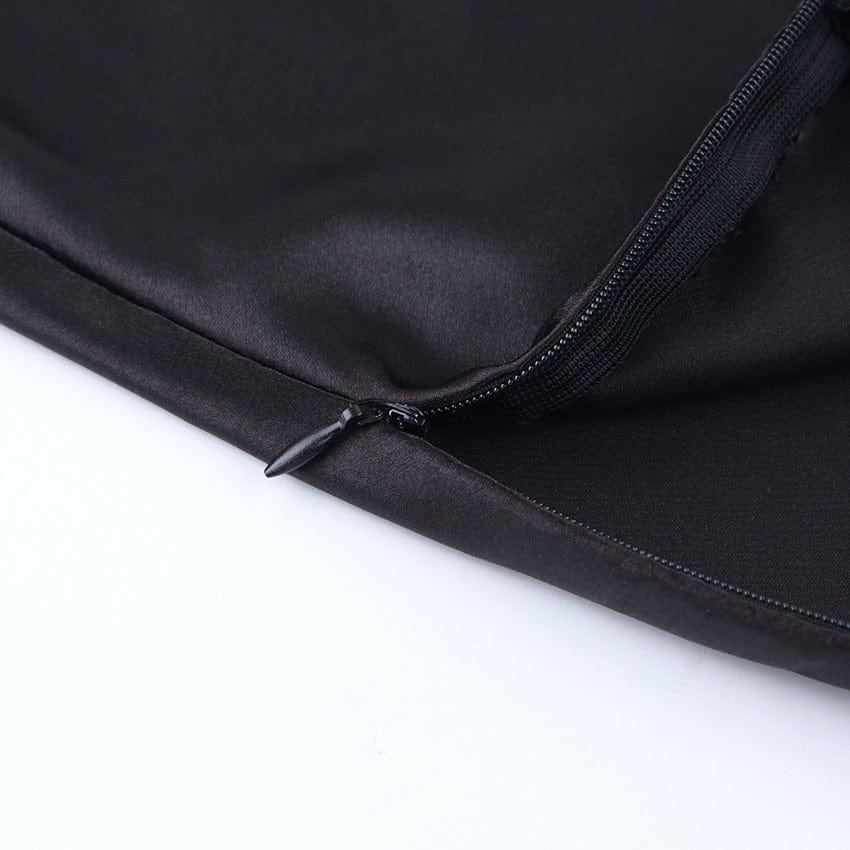 Satinschimmernder Damen Midirock in A-Linie mit hoher Taille – Liora