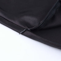 Satinschimmernder Damen Midirock in A-Linie mit hoher Taille – Liora