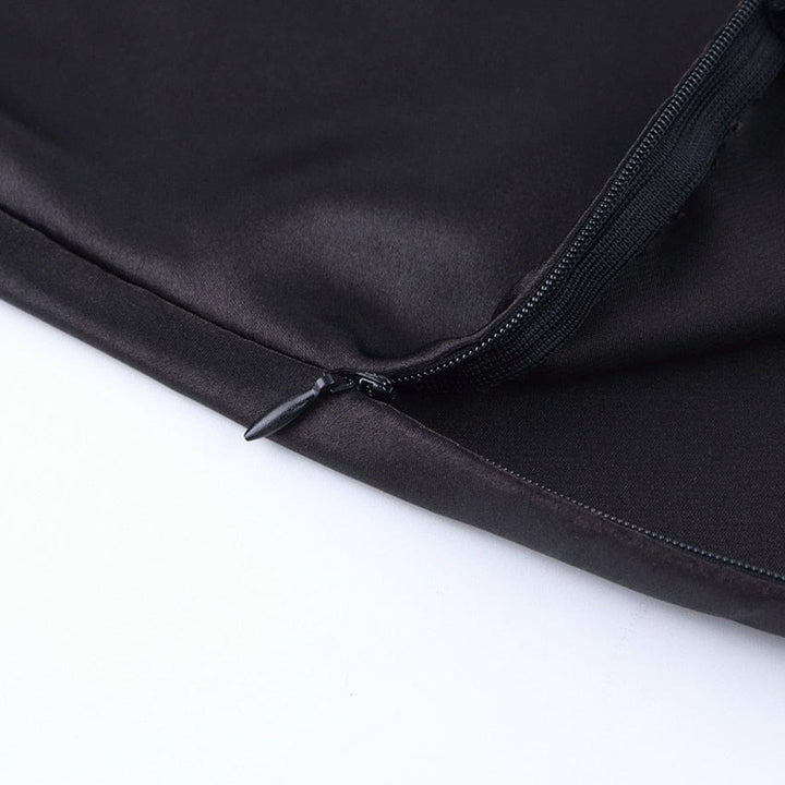 Satinschimmernder Damen Midirock in A-Linie mit hoher Taille – Liora