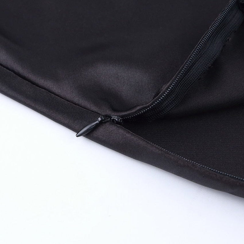 Satinschimmernder Damen Midirock in A-Linie mit hoher Taille – Liora