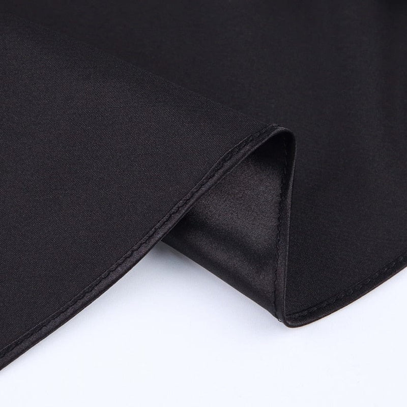 Satinschimmernder Damen Midirock in A-Linie mit hoher Taille – Liora