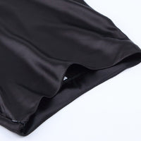 Satinschimmernder Damen Midirock in A-Linie mit hoher Taille – Liora